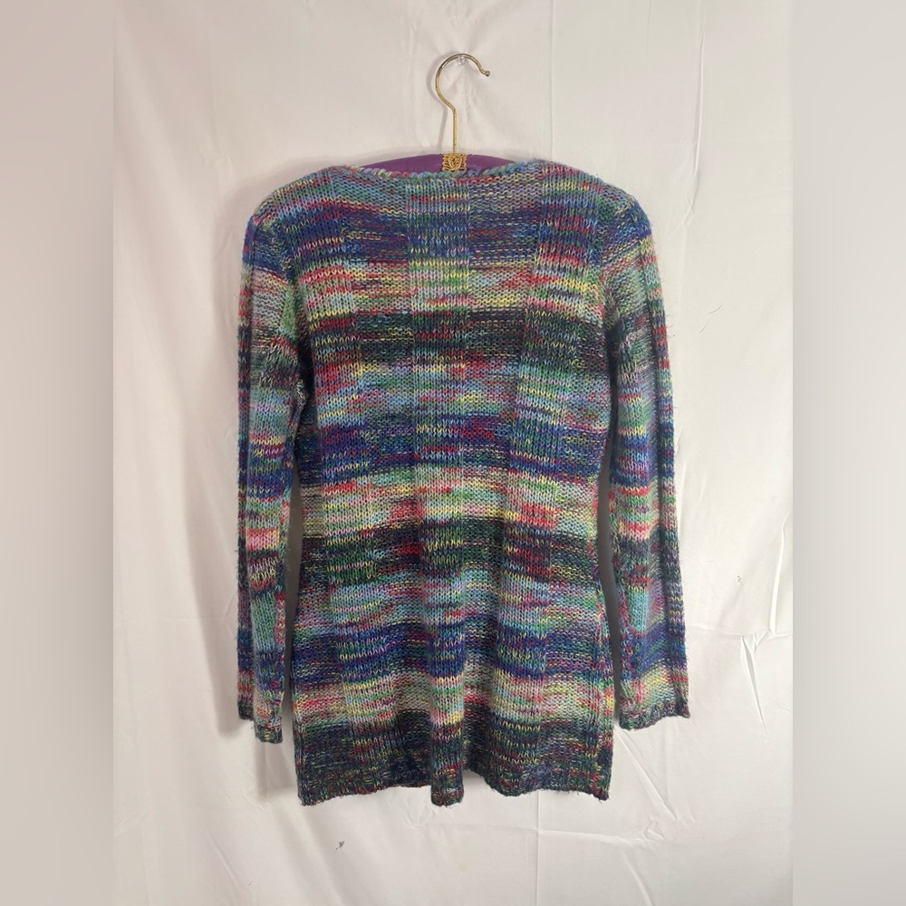 Y2K Rainbow Knit Long Sleeve girly Cozy Sweater Size L - Picture 6 of 16